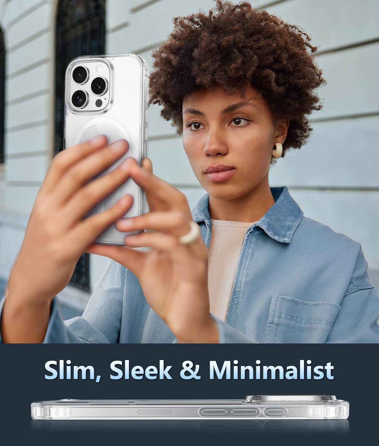 for Iphone 16 Pro-Max Case: Magnetic Military Grade Drop Protection anti Yellowing Cell Phone Cover - Rugged Shockproof Protective Bumper Transparent Cases(Clear)