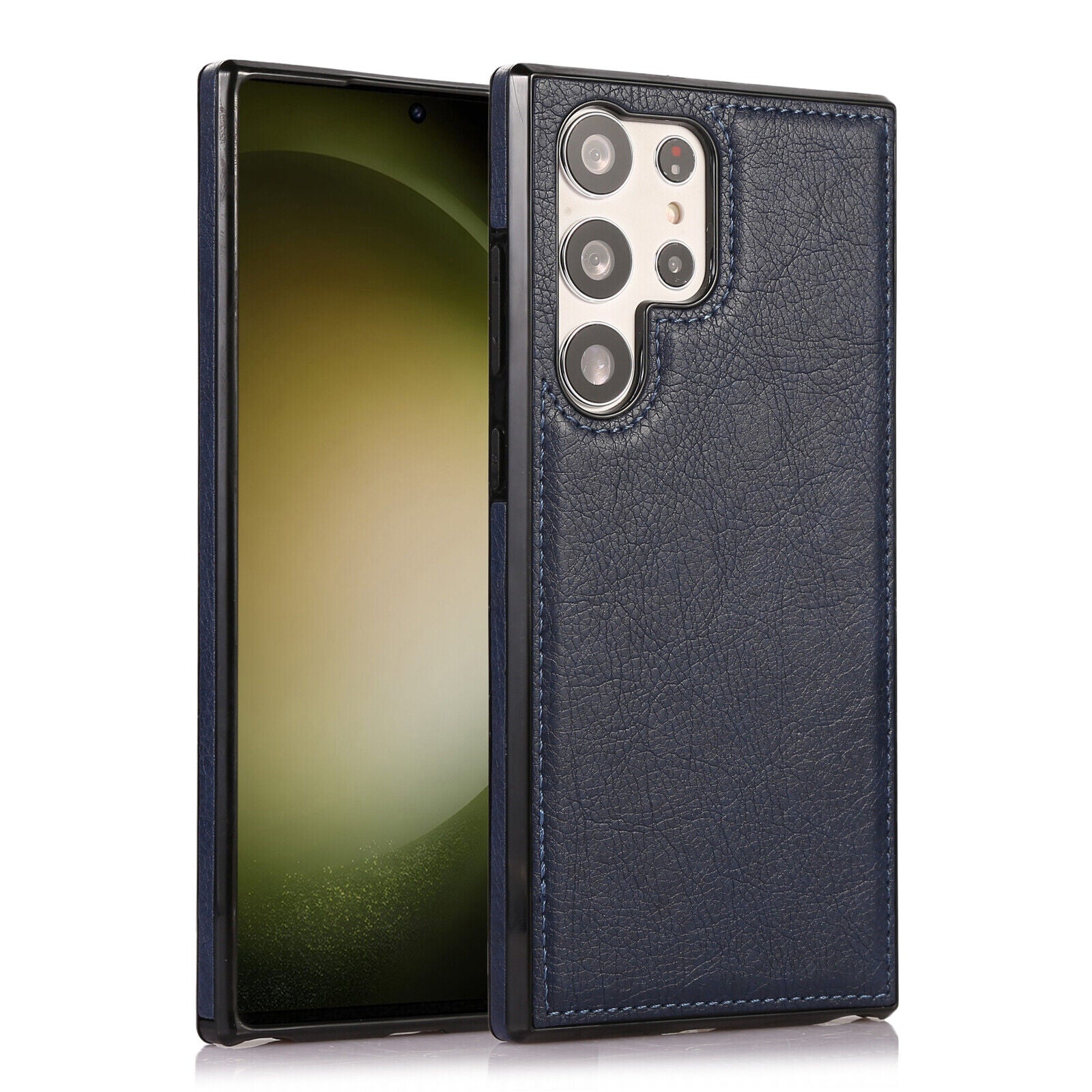 For Samsung Galaxy S24 S23 Ultra Slim Fit PU Leather TPU Bumper Shockproof Case