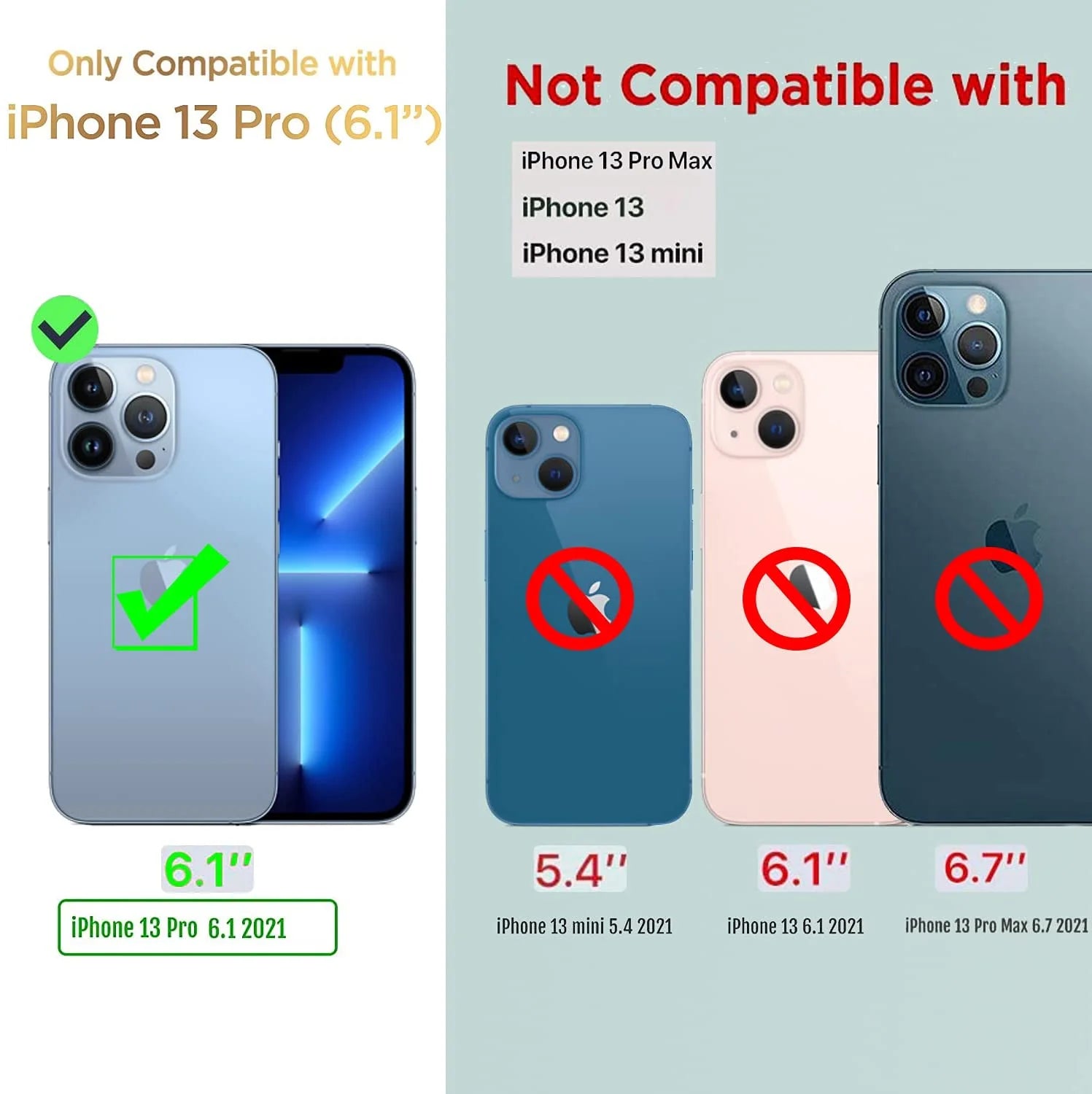 Slim Fit Transparent Magnetic Case for iPhone 13 Pro - Shockproof & Yellow Resistant Crystal Clear Design