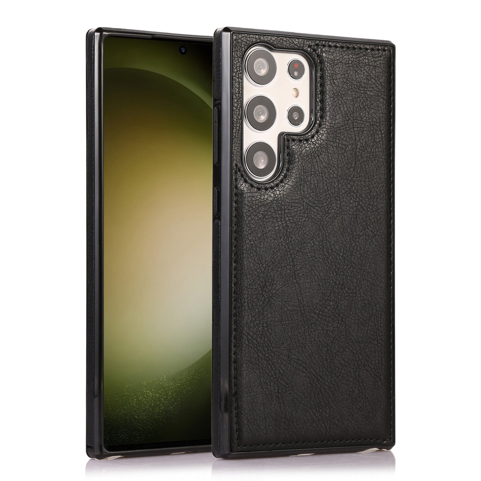 For Samsung Galaxy S24 S23 Ultra Slim Fit PU Leather TPU Bumper Shockproof Case
