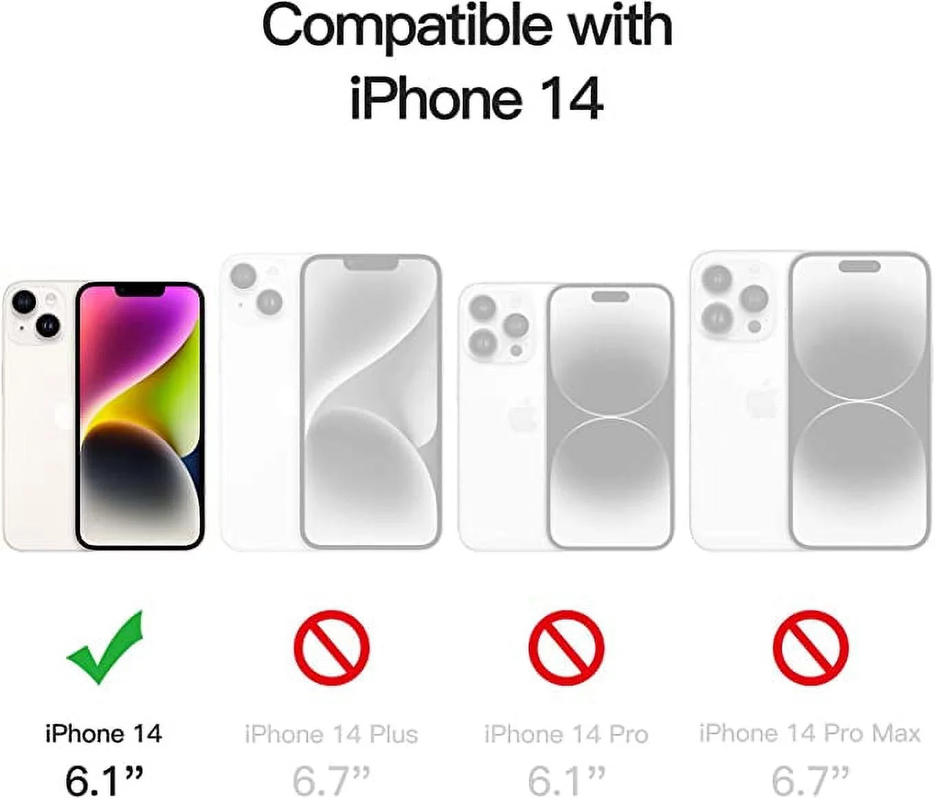 Sleek Slim Fit Transparent Magnetic Phone Case for iPhone 14 - Shockproof & Yellow Resistant with Crystal Clear Design