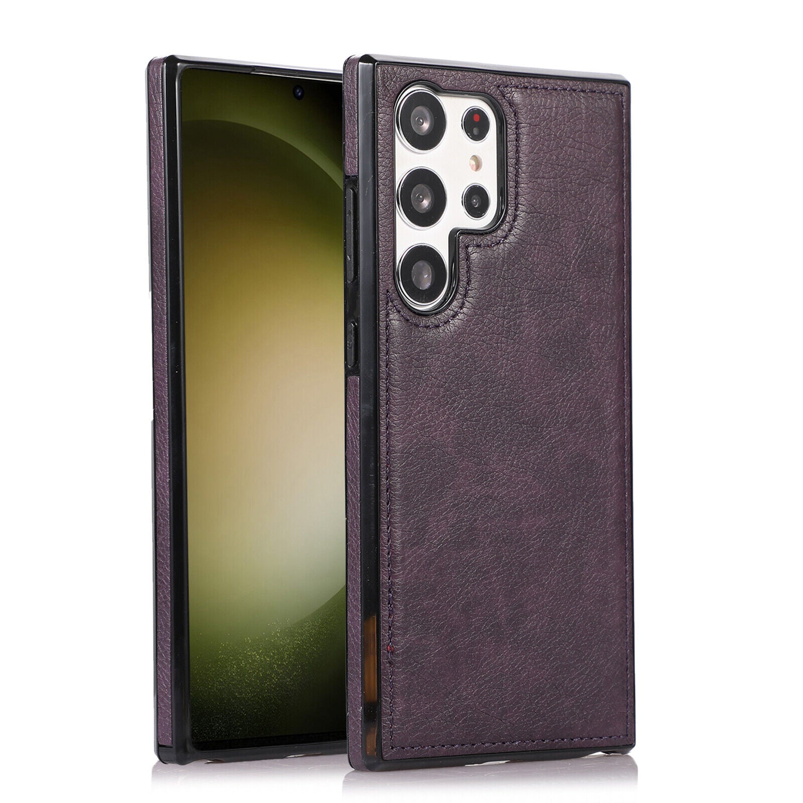 For Samsung Galaxy S24 S23 Ultra Slim Fit PU Leather TPU Bumper Shockproof Case
